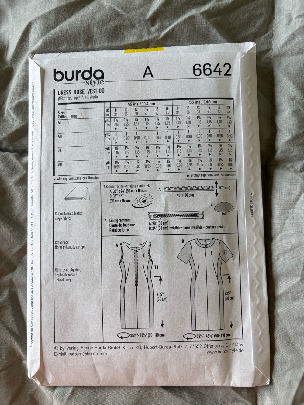 Burda Dress Pattern - Picture 2 of 2